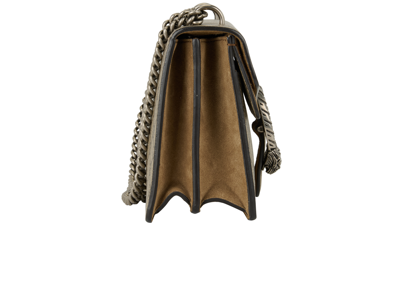 Dionysus, &pound;950, Handbags, Brown/Cream, Coated Canvas, Side view